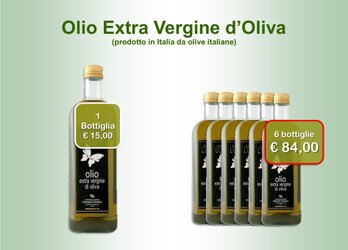 Olio Extravergine 100% italiano.